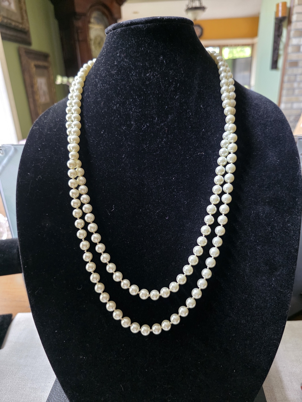 Classic Ivory Pearl Double-Strand Necklace